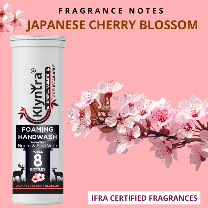 Foaming Handwash Tablet with Neem & Aloe Vera - Starter Kit - Japanese Cherry Blossom