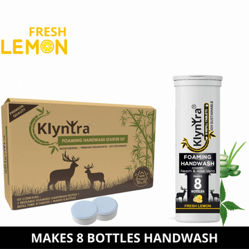 Foaming Handwash Tablet with Neem & Aloe Vera - Starter Kit - Fresh Lemon